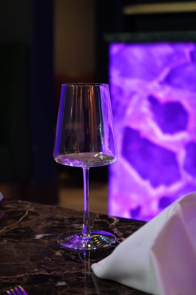 A glass of wine in Celestia edinburgh